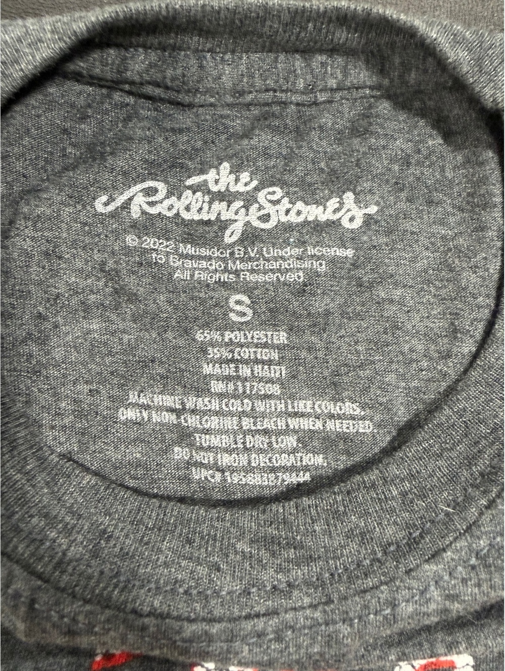 Officially Licensed The Rolling Stones Red Tongue Logo Heather Gray Graphic TSh - Picture 2 of 5
